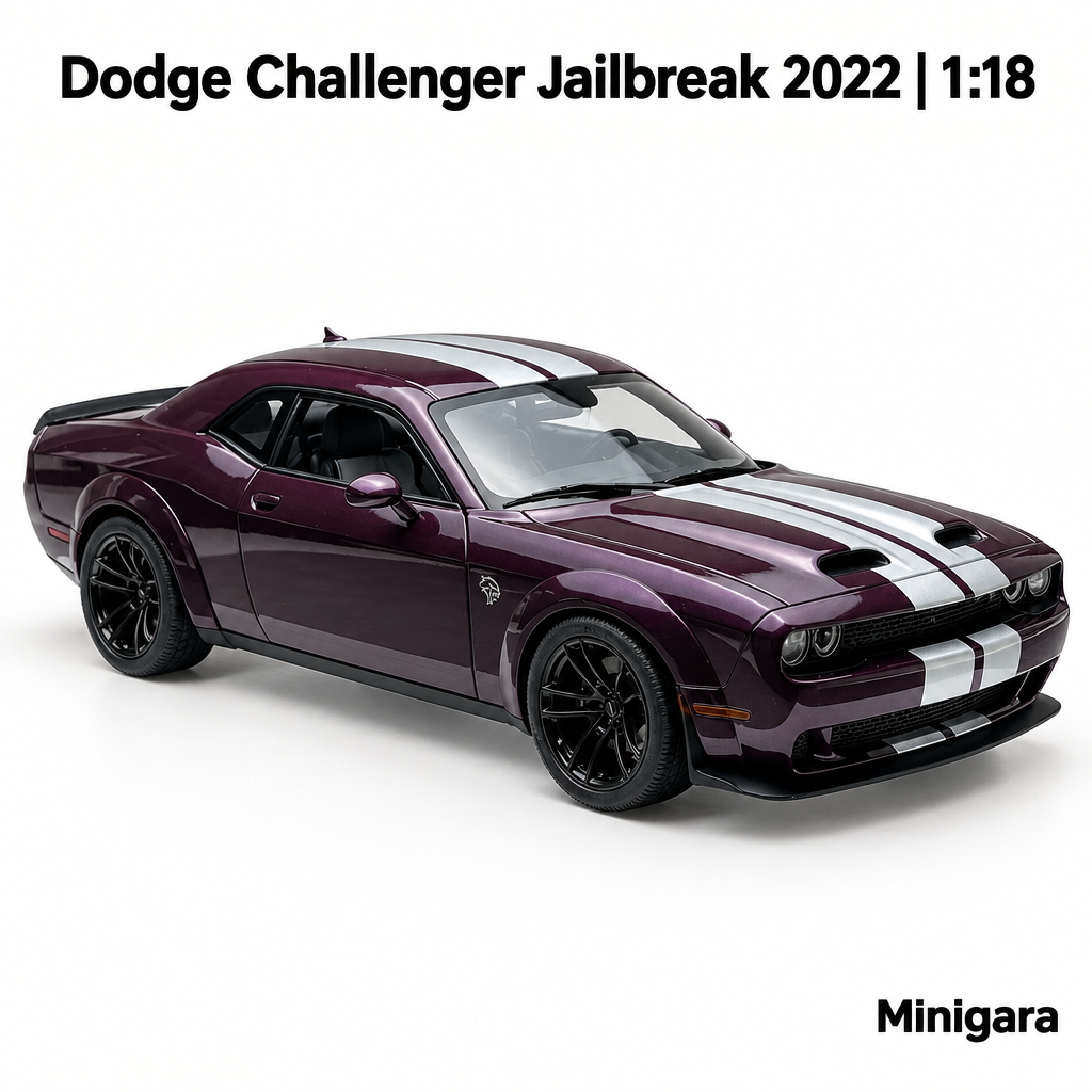 Dodge Challenger tím đậm sọc bạc