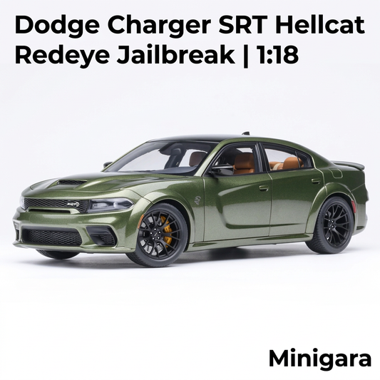 Dodge Charger xanh olive nội thất nâu