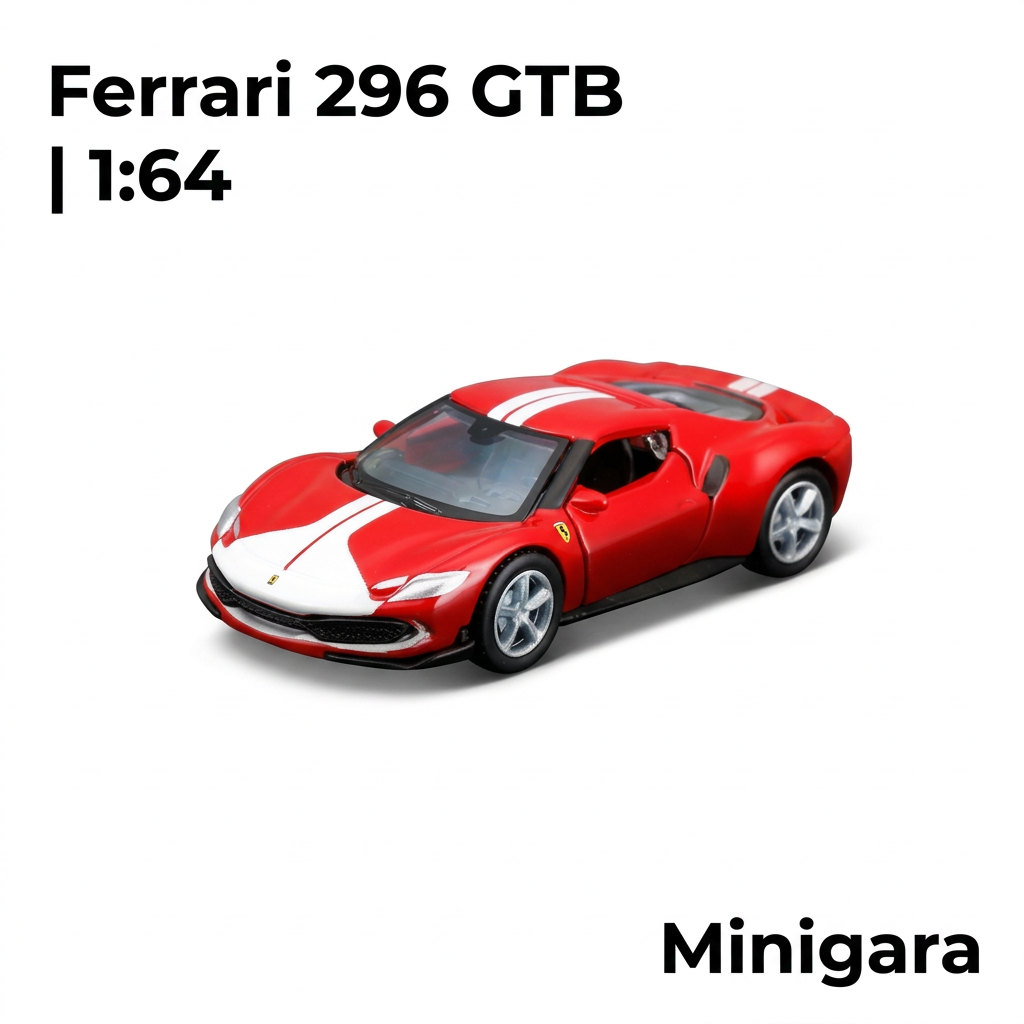 Ferrari 296 GTB đỏ sọc trắng