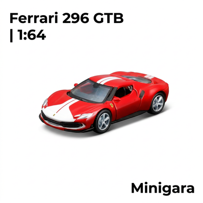 Ferrari 296 GTB đỏ sọc trắng