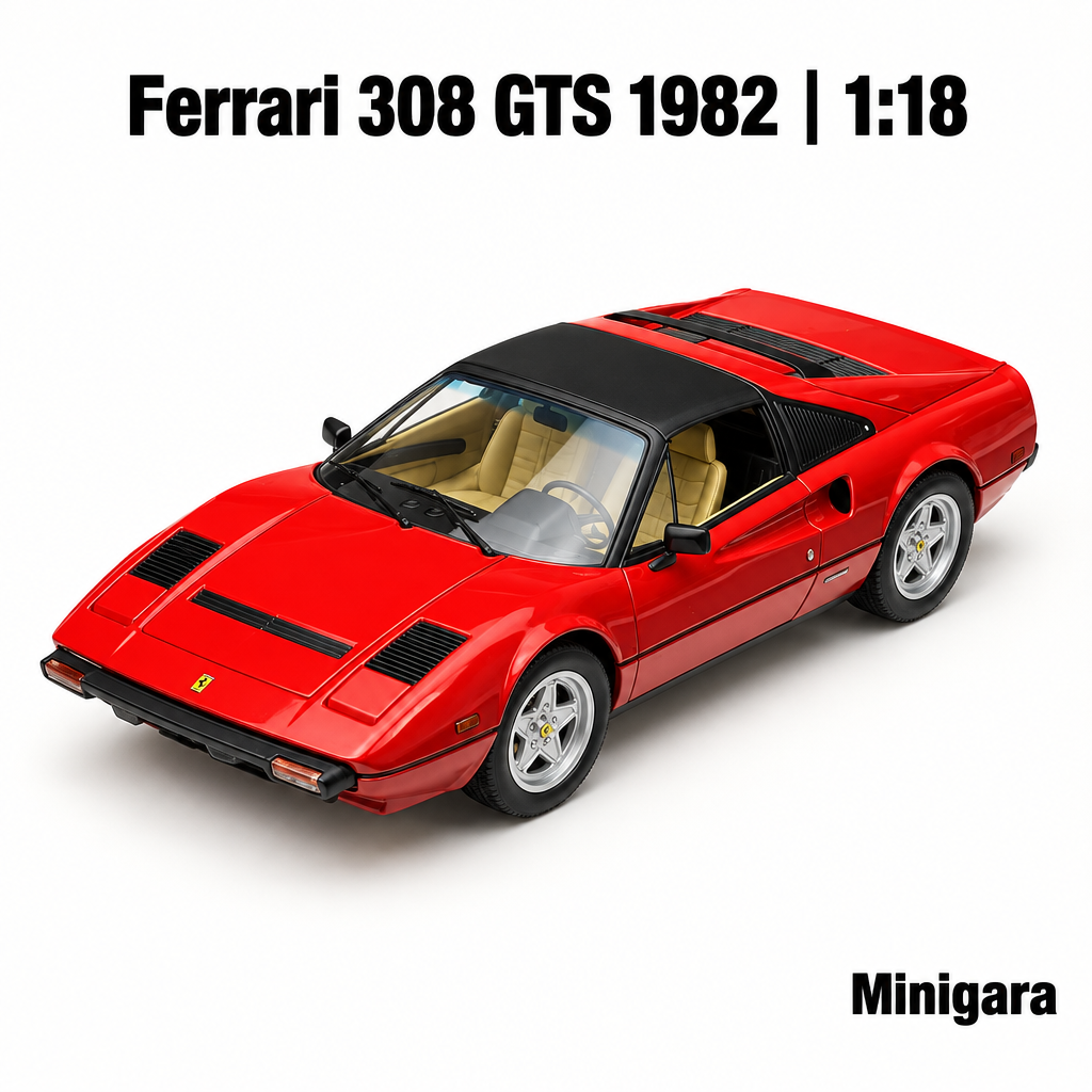 Ferrari 308 GTS đỏ, mui đen