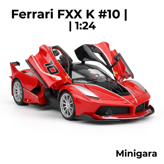 Ferrari FXX K đỏ số 10, cửa mở