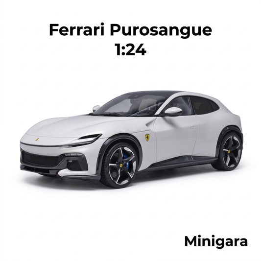 Ferrari Purosangue trắng mui đen