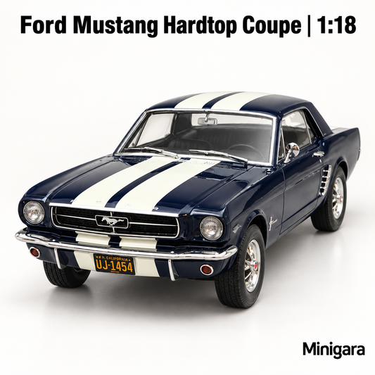 Ford Mustang xanh navy sọc trắng