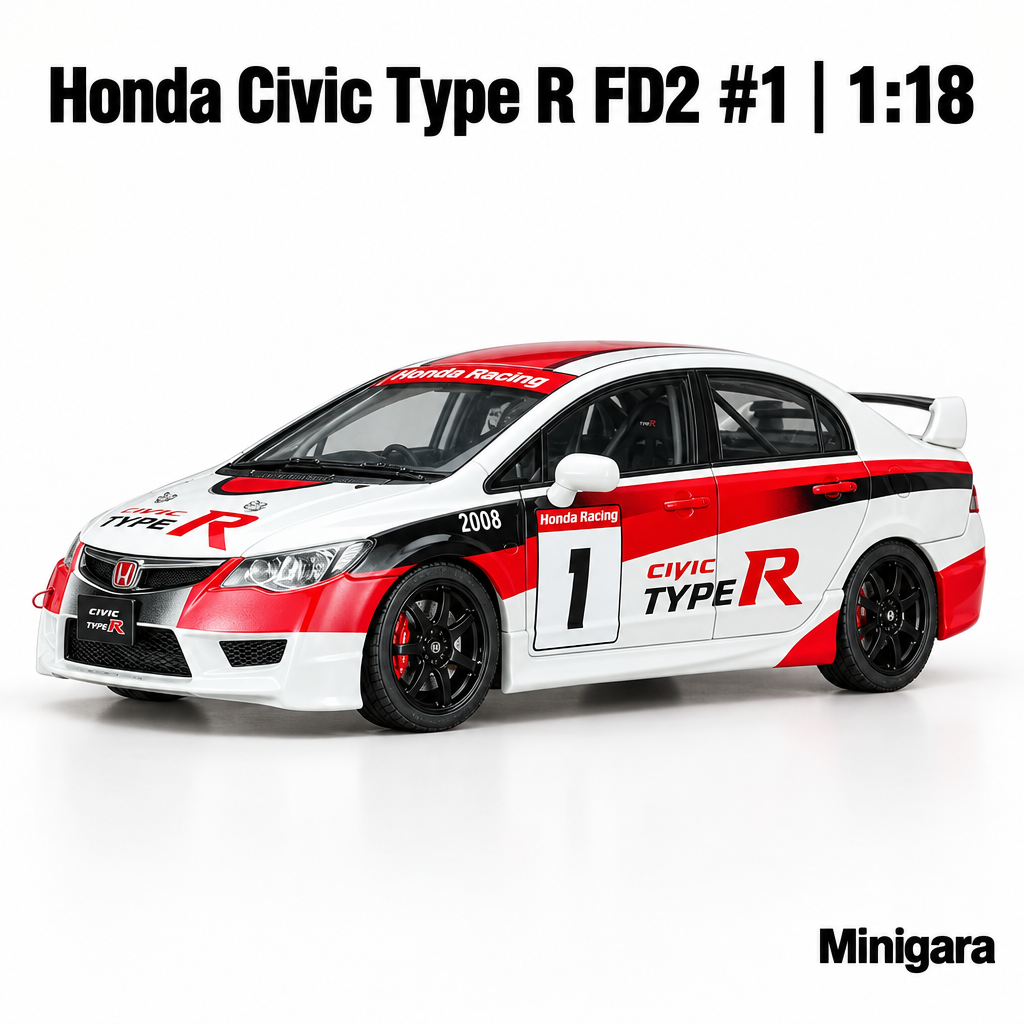Honda Civic FD2 số 1, trắng đỏ