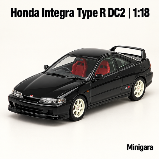 Honda Integra DC2 đen, ghế đỏ