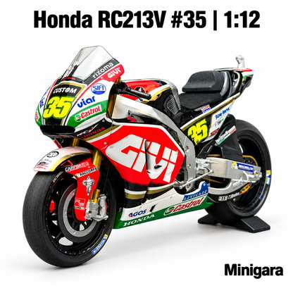 Honda RC213V số 35, giữ tem và giá đỡ theo nguồn