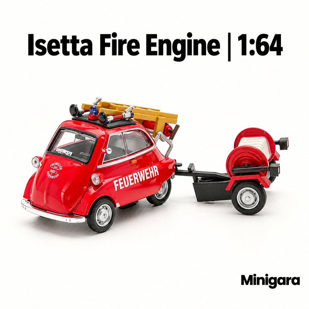 Isetta cứu hỏa cùng xe kéo vòi