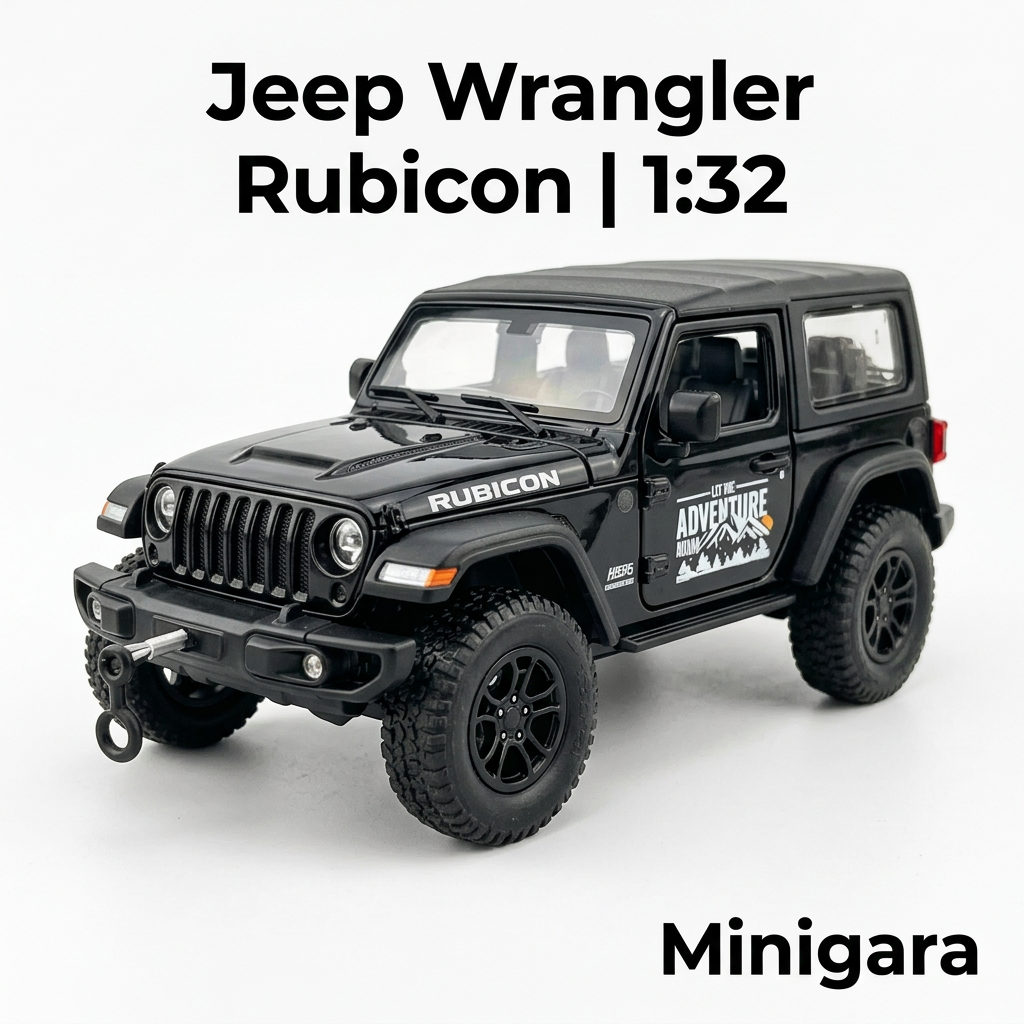 Jeep Wrangler Rubicon đen, giữ tời và móc