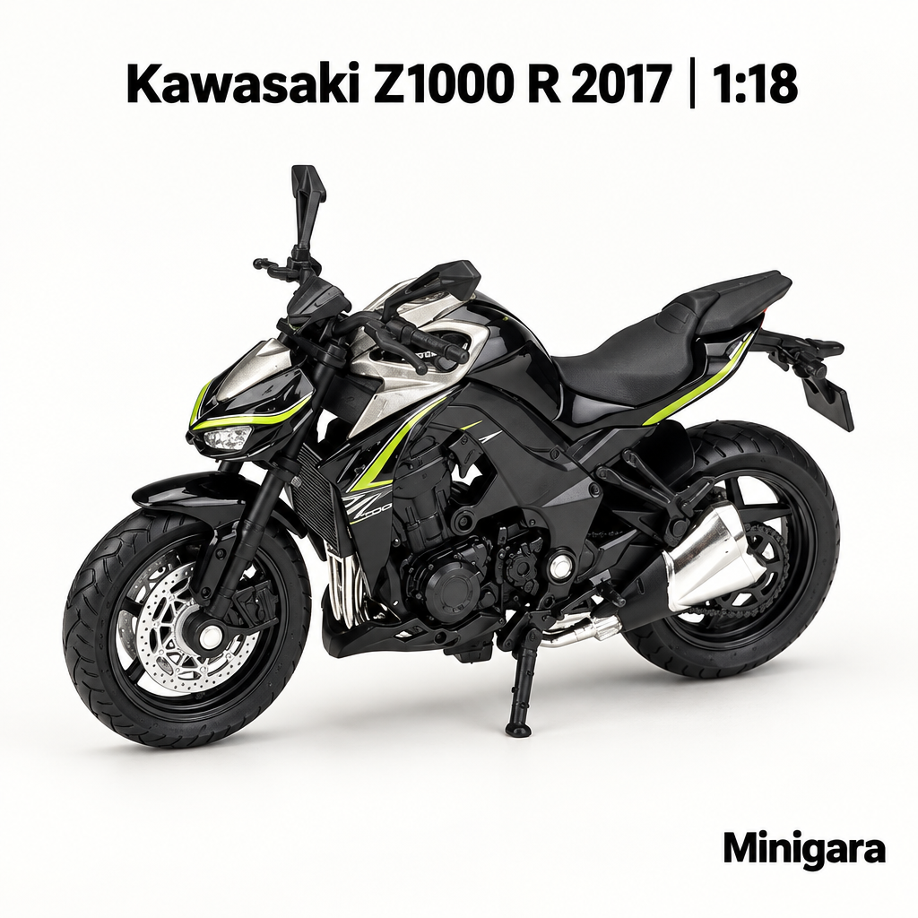 Kawasaki Z1000 R đen bạc, viền lime