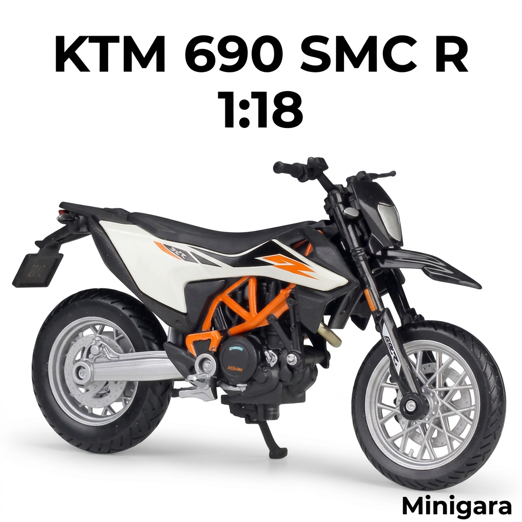 KTM 690 SMC R trắng đen khung cam