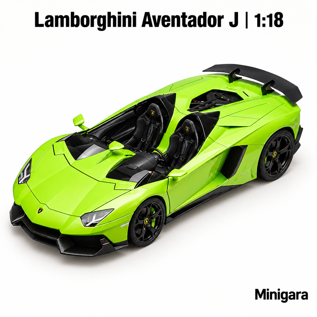 Lamborghini Aventador J xanh lime, mui mở