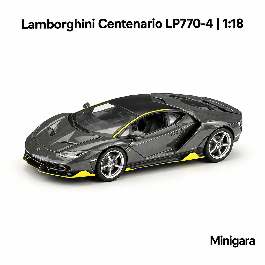 Lamborghini Centenario xám, viền vàng