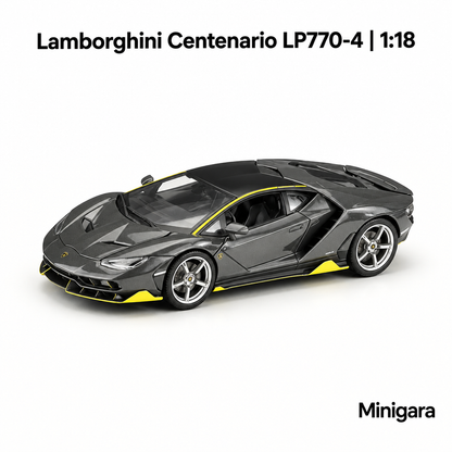 Lamborghini Centenario xám, viền vàng