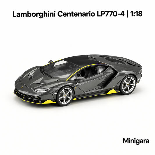 Lamborghini Centenario xám, viền vàng