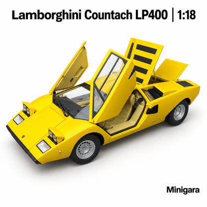Lamborghini Countach LP400 vàng, cửa mở