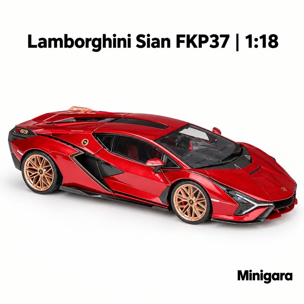 Lamborghini Sian đỏ, mâm vàng