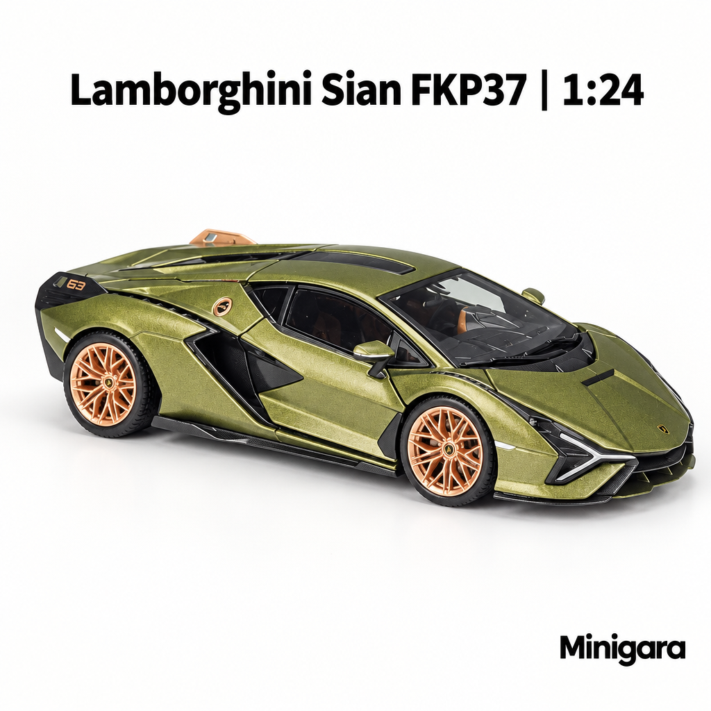 Lamborghini Sian xanh olive, mâm rose gold