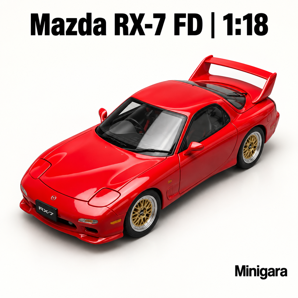 Mazda RX-7 FD đỏ, mâm vàng