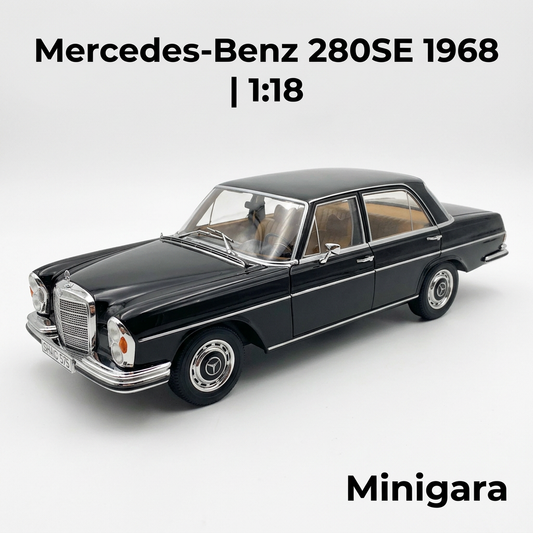 Mercedes-Benz 280SE đen nội thất nâu