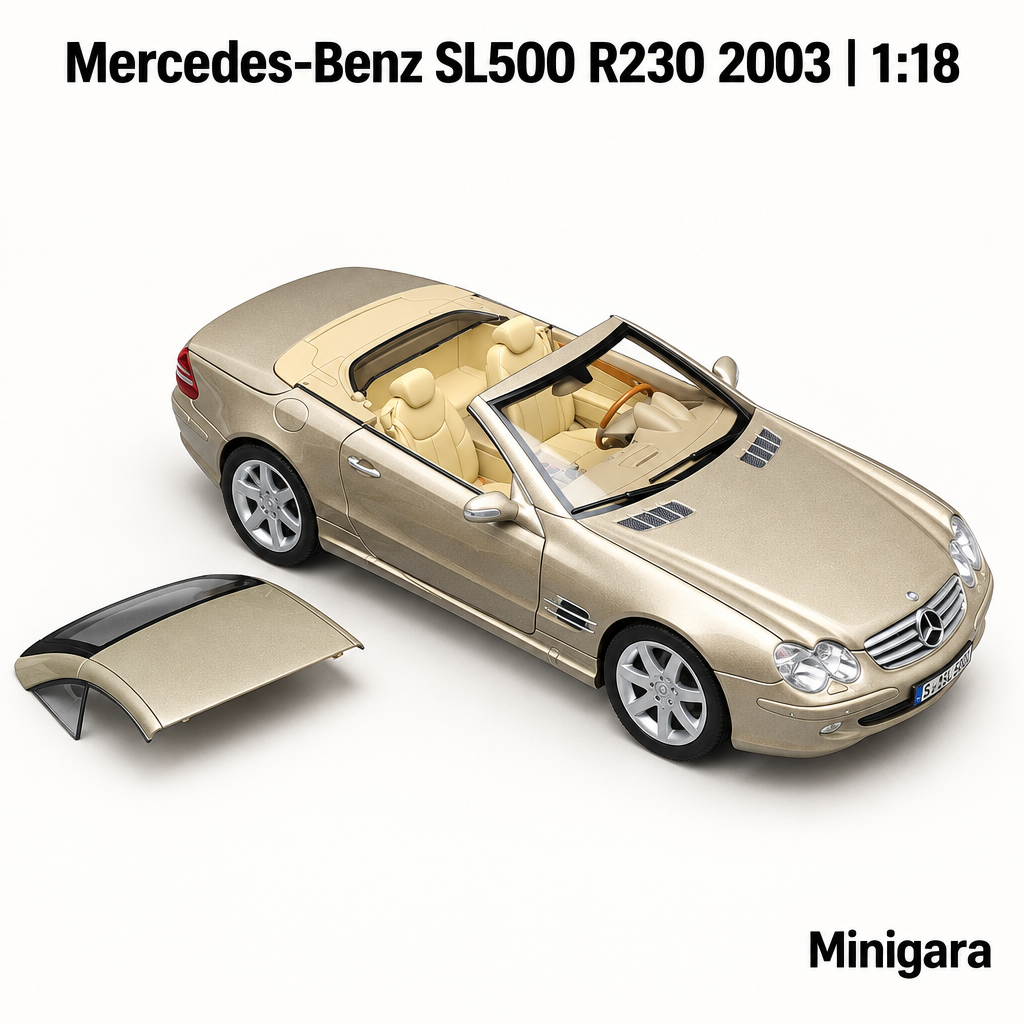 Mercedes-Benz SL500 champagne, giữ mui rời