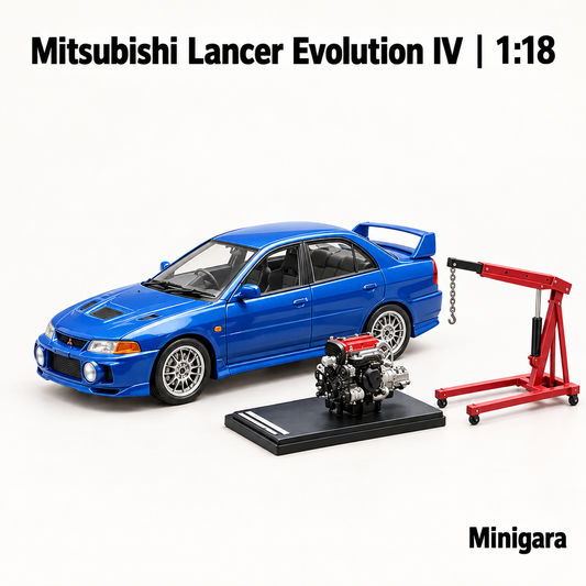 Mitsubishi Lancer EVO IV kèm bộ động cơ và giá nâng