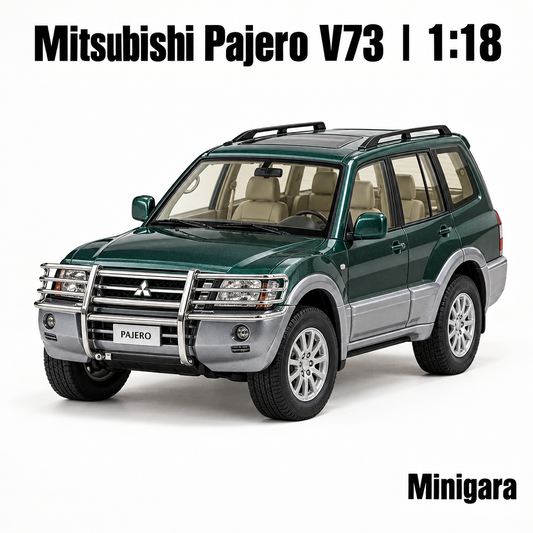 Mitsubishi Pajero V73 xanh đậm, cản bạc