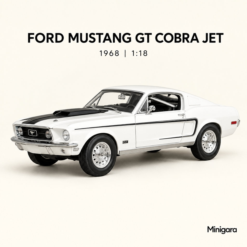 Ảnh bìa Ford Mustang GT Cobra Jet 1968 tỷ lệ 1:18