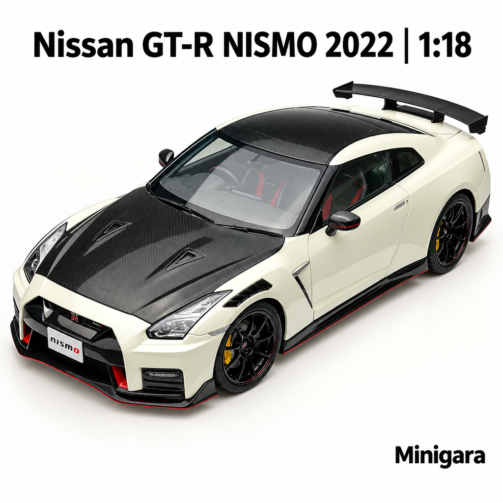 Nissan GT-R NISMO trắng, nắp máy carbon