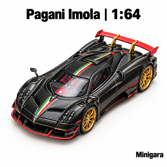 Pagani Imola carbon đen, cánh gió đỏ