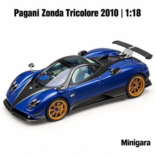 Pagani Zonda Tricolore xanh carbon, mâm vàng