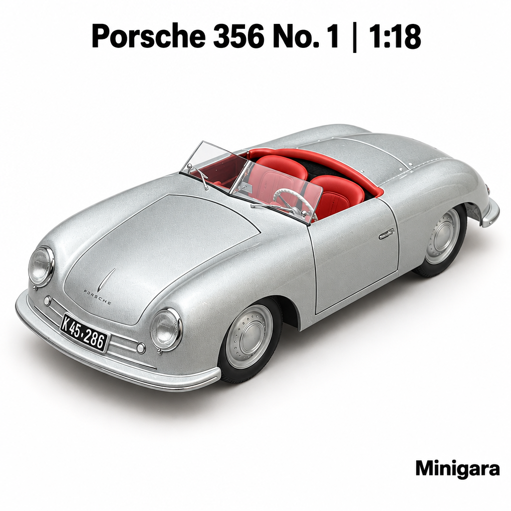 Porsche 356 No. 1 bạc, nội thất đỏ