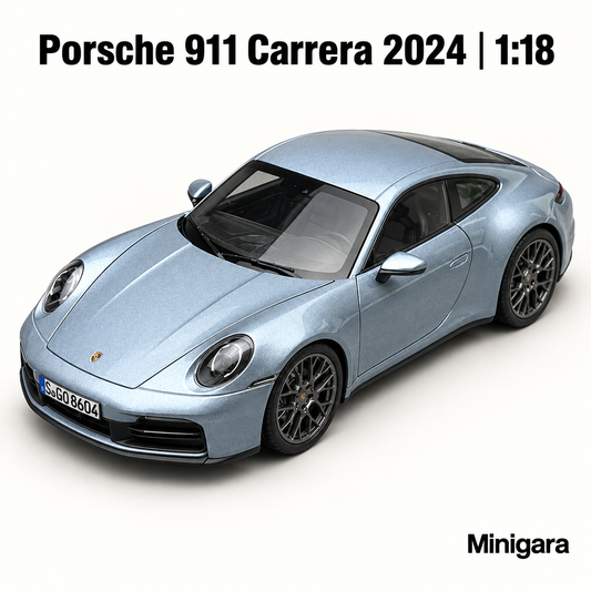 Porsche 911 Carrera bạc xanh, giữ thân xe theo nguồn
