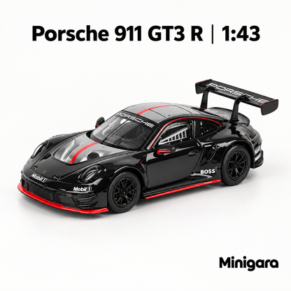 Porsche 911 GT3 R đen, viền đỏ