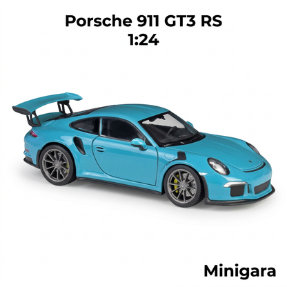 Porsche 911 GT3 RS xanh nhạt, mâm bạc và phanh vàng