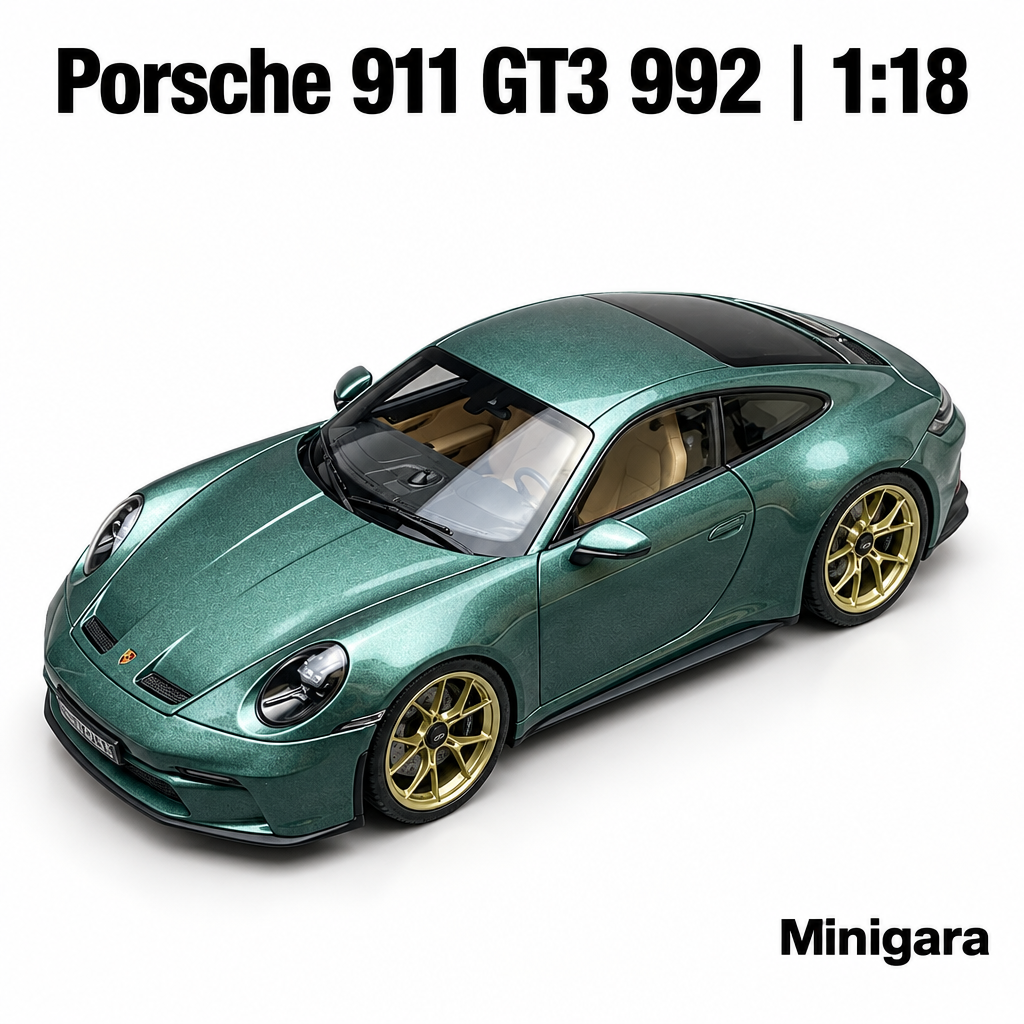 Porsche 911 xanh, mâm vàng theo ảnh nguồn
