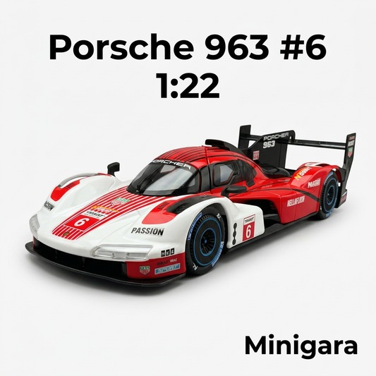 Porsche 963 đỏ trắng số 6