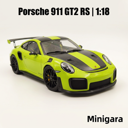 Porsche GT2 RS xanh lime, nắp ca-pô carbon