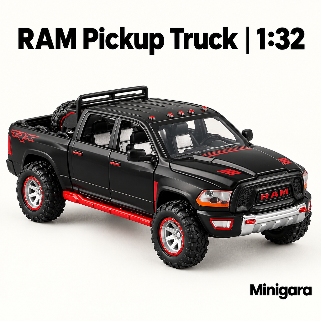 RAM Pickup đen đỏ