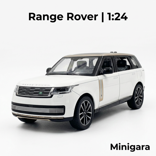 Range Rover trắng mui đen