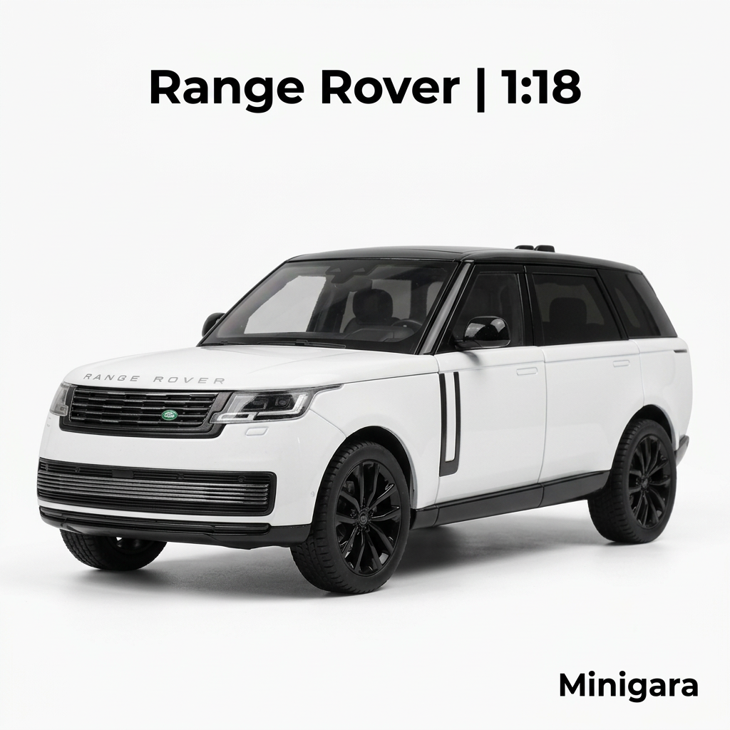 Range Rover trắng mui đen