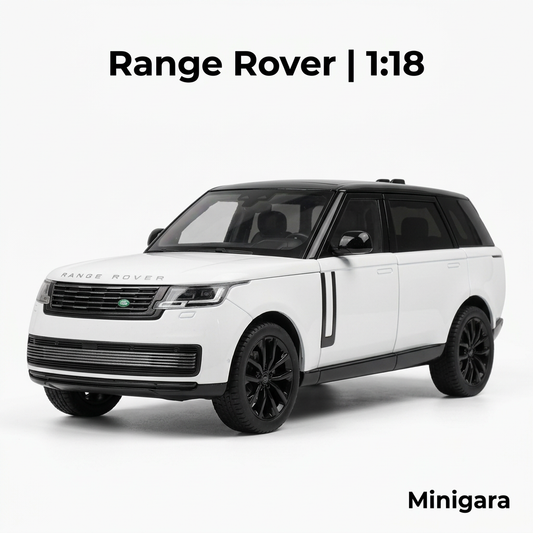Range Rover trắng mui đen
