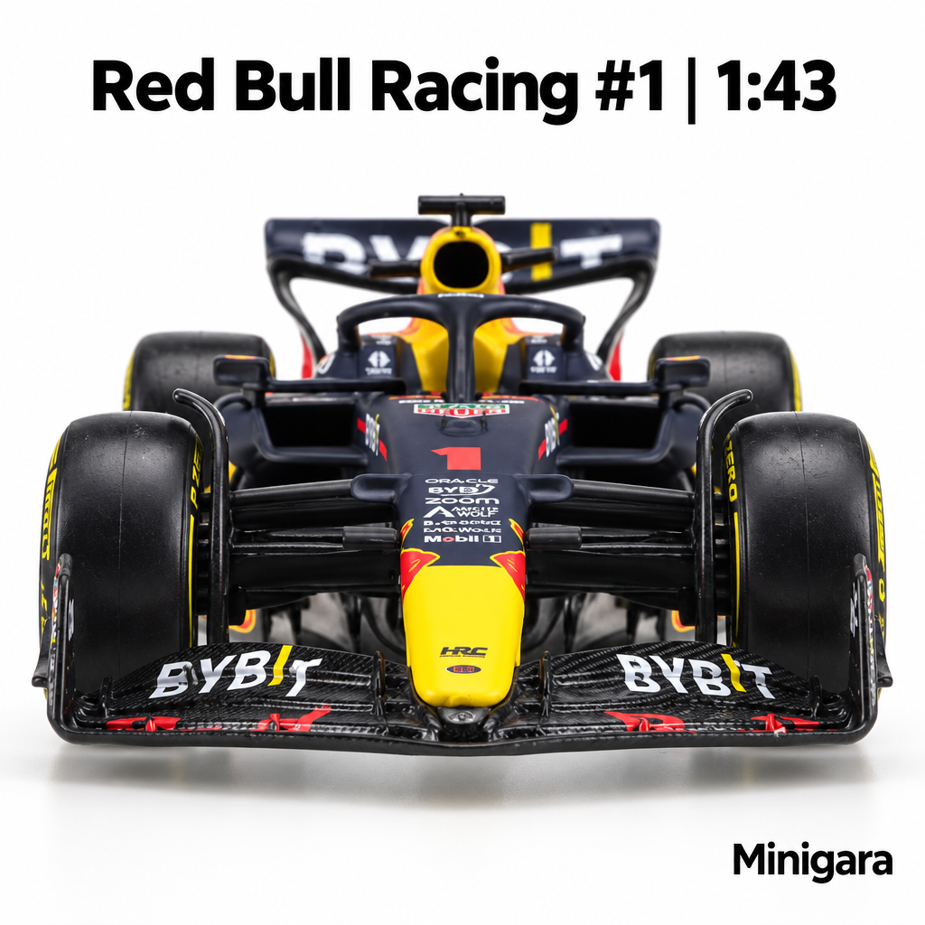 Red Bull Racing số 1, góc chính diện theo nguồn