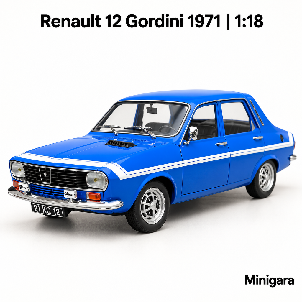 Renault 12 Gordini xanh sọc trắng