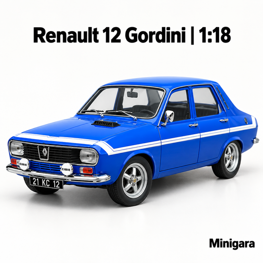Renault 12 Gordini xanh sọc trắng