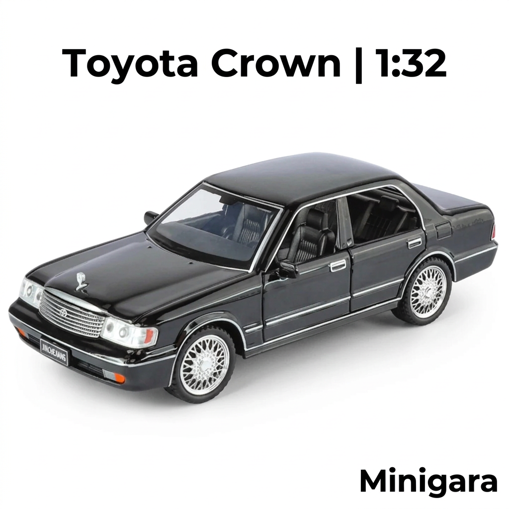 Toyota Crown đen mâm lưới bạc