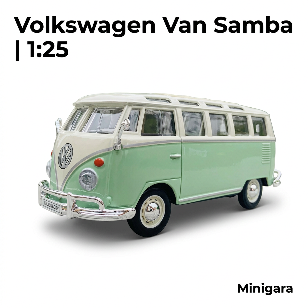 Volkswagen Samba xanh mint và trắng ngà