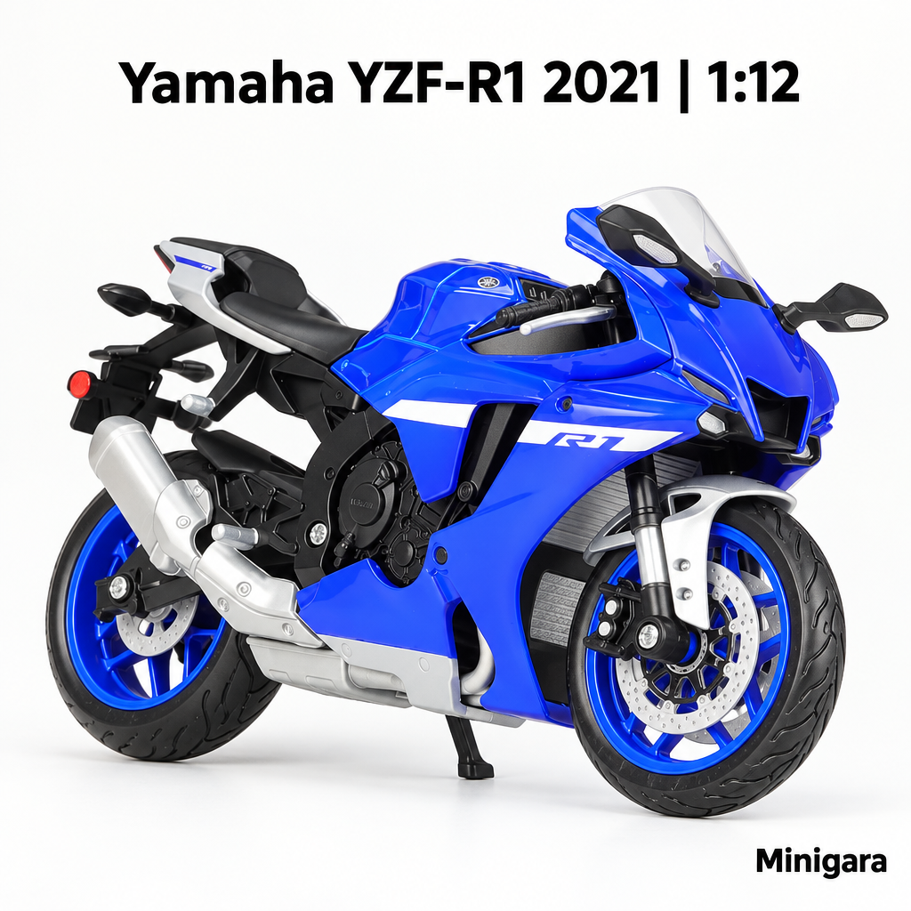 Yamaha YZF-R1 xanh trắng, góc trước